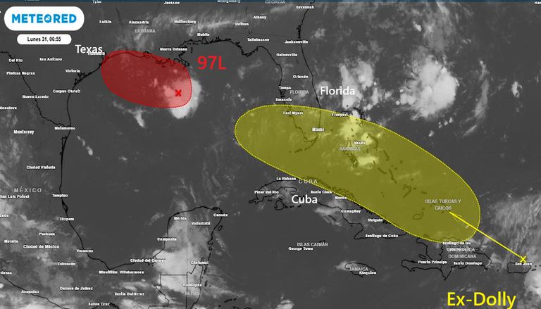 Dos bajas tropicales son monitorizadas por el Centro Nacional de Huracanes: la tormenta tropical Edouard podr&iacute;a formarse