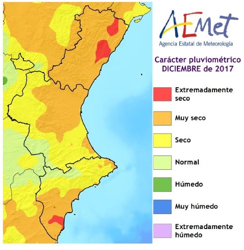 Balance Climático Del Mes De Diciembre De 2017 En La Comunidad Valenciana Balance Climático Del Mes De Diciembre De 2017 En La Comunidad Valenciana