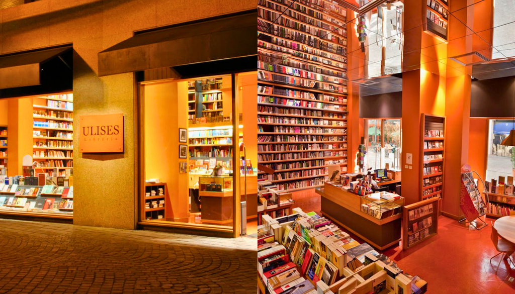 La librería Ulises está ubicada en medio de las terrazas del barrio Lastarria. Crédito: paseobarriolastarria.cl y uliseslastarria.cl