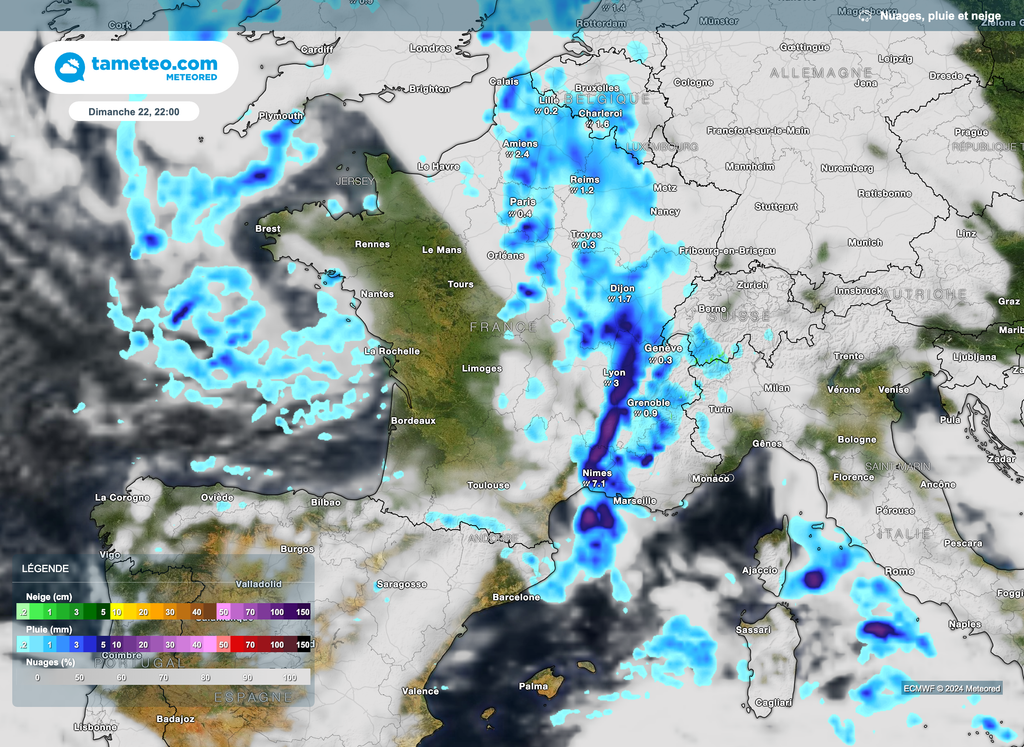 Une dégradation parfois forte s'annonce en seconde partie de journée de dimanche dans le sud-est.