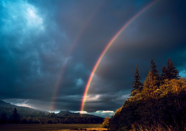 Photos: Rainbows—Multiple rainbows are a rarity