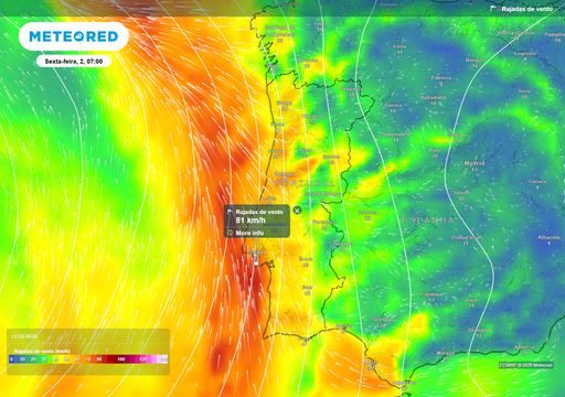 Bem-vindo 2026: Depress&atilde;o Francis traz chuva e rajadas de 80 km/h no arranque do ano