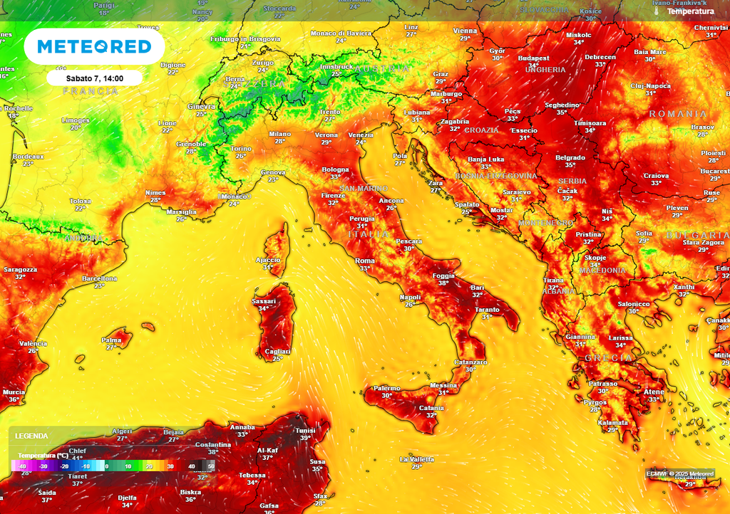 Temperature massime 02-06-2025 Temperature massime 02-06-2025