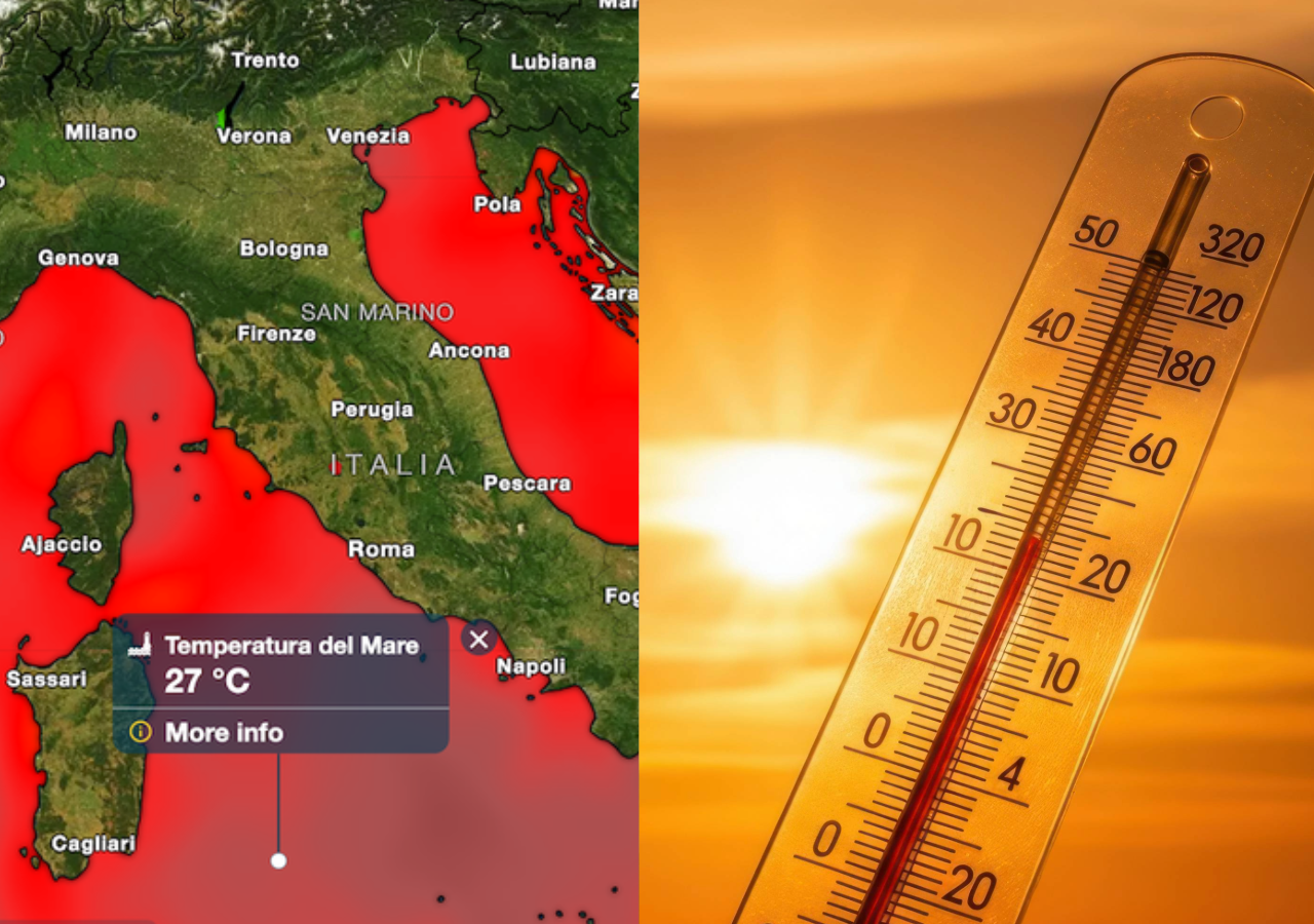 Mediterraneo caldissimo nel mese di giugno 2025.