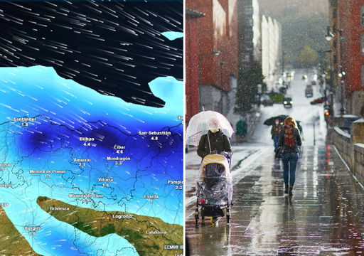 Bilbao ser&aacute; una de las capitales con m&aacute;s lluvia: se prev&eacute;n 80 l/m2 hasta el jueves