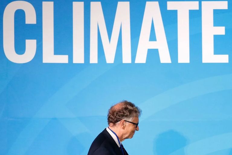 Bill Gates en una Cumbre del clima Bill Gates en una Cumbre del clima