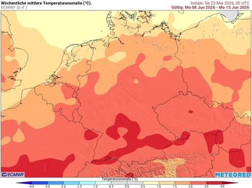 Bis zu 38 Grad: ECMWF kippt f&uuml;r den Juni voll auf Hitze &ndash; und die D&uuml;rre wird extrem