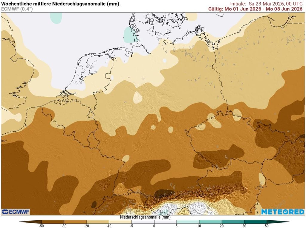 trocken, juni, wetter Bei den Niederschlägen werden nahezu alle Wochen im Juni als "zu trocken" prognostiziert. Die Lage könnte sich in Sachen Dürre und Waldbrandgefahr zuspitzen.