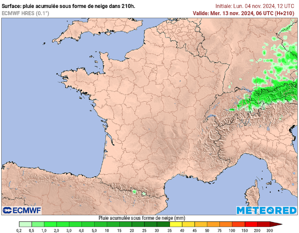 Au cours des 10 prochains jours, aucune chute de neige n'est attendue sur les massifs.