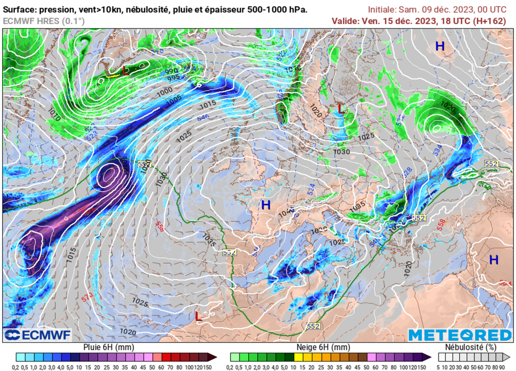 Le puissant anticyclone permettra aux cours d'eau d'entamer une certaine décrue après les pluies parfois conséquentes.