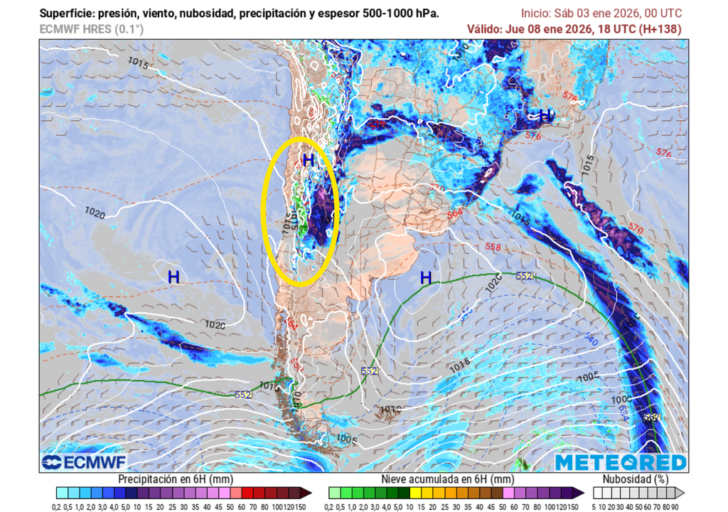 pronóstico del modelo del ECMWF