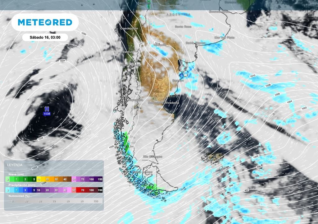 Sinoptica Patagonia Un amplio sistema de alta presión presionará hacia el centro y norte de la Patagonia generando condiciones estables a la mayor parte de la región, especialmente entre el sábado a la tarde y el domingo.