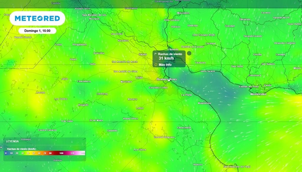 superclásico Boca vs. River pronóstico Circulación de viento norte y noreste, para el domingo 1 de noviembre, con algunas ráfagas en las inmediaciones del estadio Alberto J. Armando