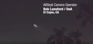 Bola de fuego al sur de California