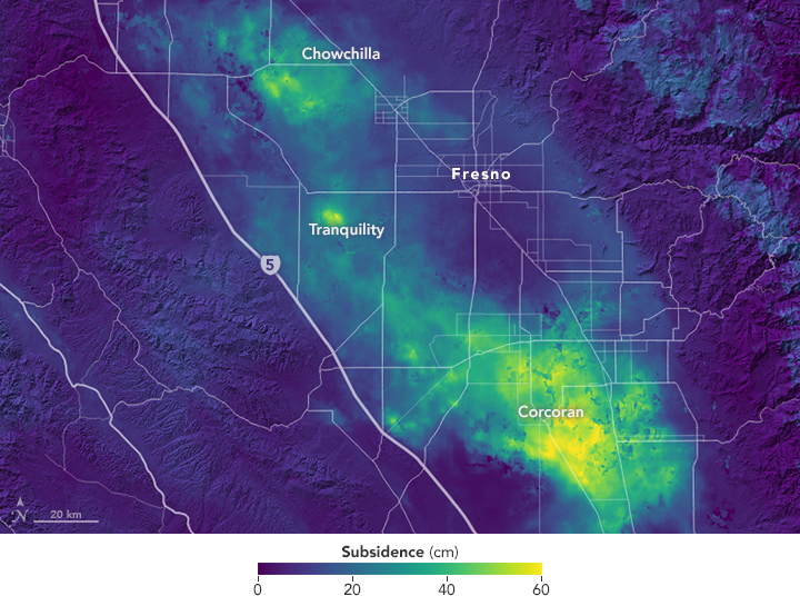 Urgence en Californie : le pompage des eaux souterraines provoque un affaissement rapide aux conséquences majeures !