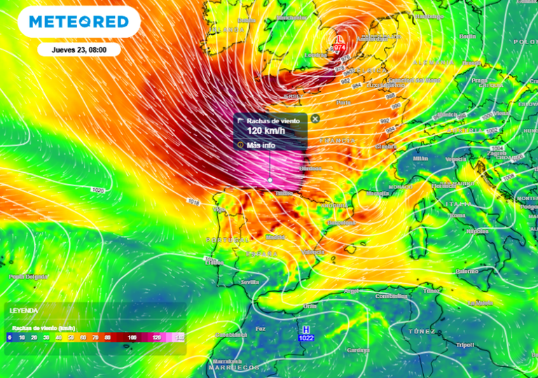 La posible borrasca Benjamin/Bram podría dejar rachas huracanadas de hasta 150 km/h y cambio radical de tiempo en España