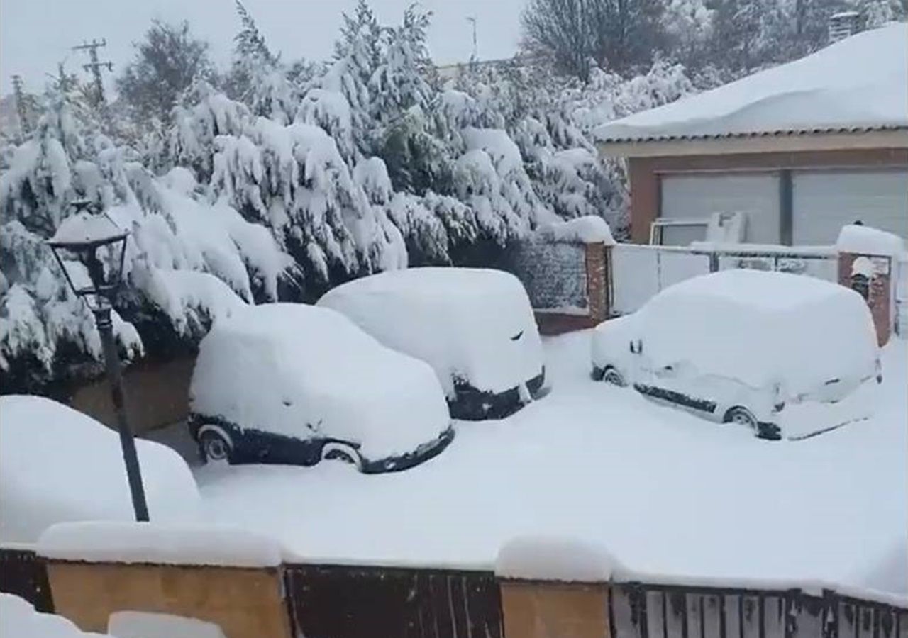 La ciudad de Madrid colapsada por la nieve