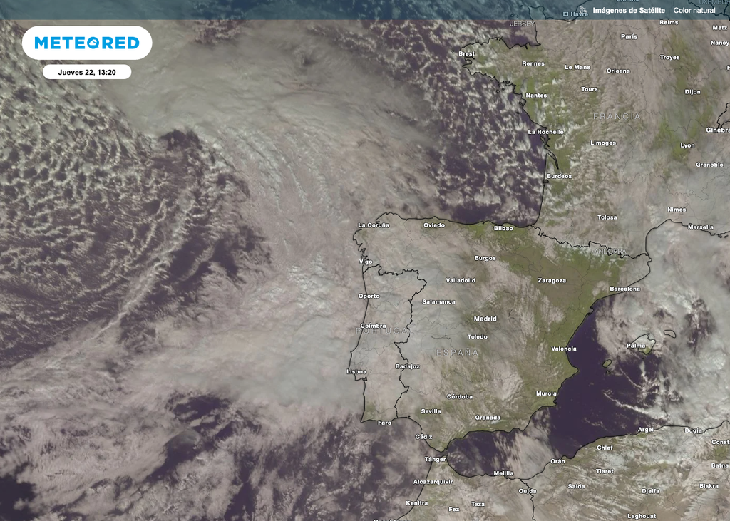 La nubosidad está llegando desde el Atlántico y pronto dejará precipitaciones en gran parte de la España peninsular.