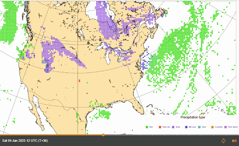 Extensa borrasca invernal afectando.