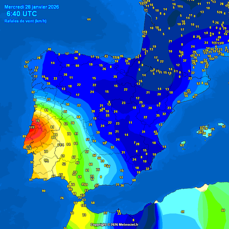 Ídem pero para las 06:40 UTC. Meteociel