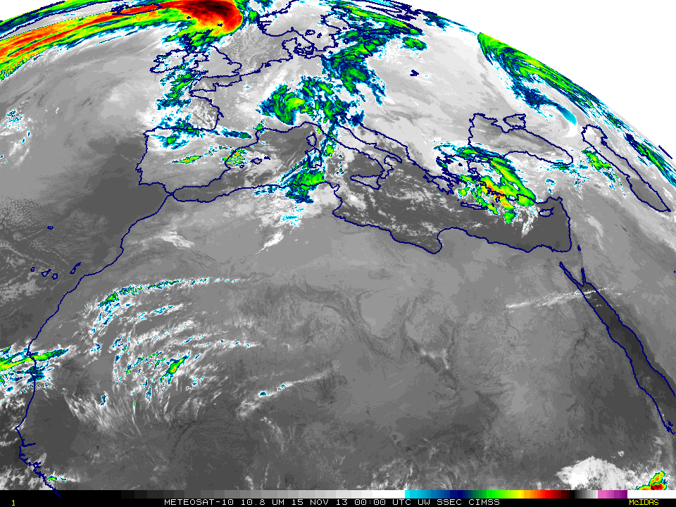 Borrasca Mediterránea Mortífera Desde Satelite