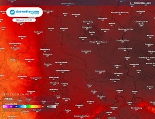 Tiefrote Wetterkarten! Brachialer Hitzeschub - bis 38°C in Ostdeutschland! Nächste Woche schwere Gewitter in Deutschland