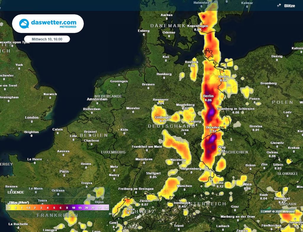 unwetter, mittwoch, osten