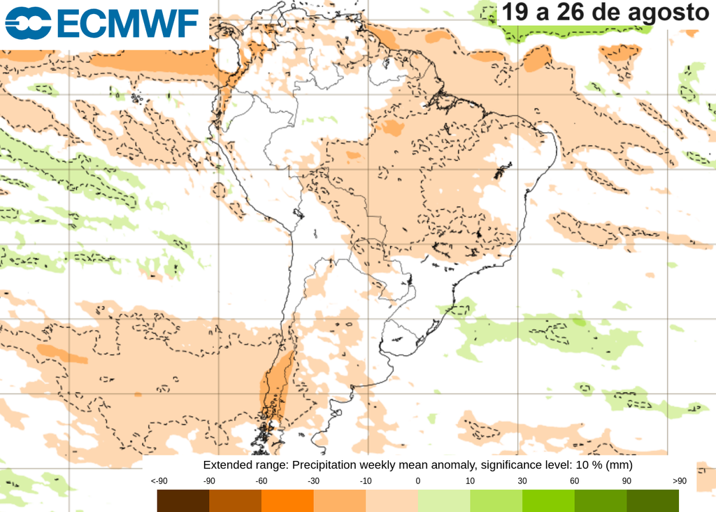 Rainfall anomaly, South America