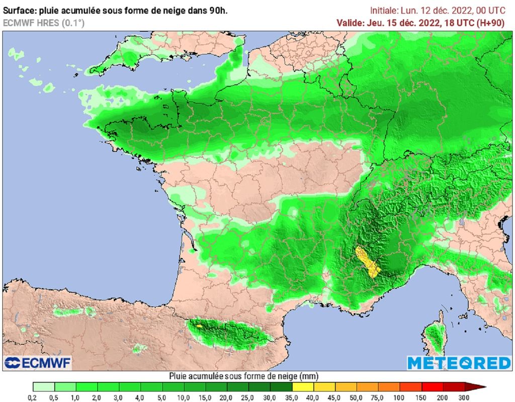 Selon les dernières prévisions du modèle ECMWF, les chutes de neige les plus importantes toucheront le nord-ouest. Selon les dernières prévisions du modèle ECMWF, les chutes de neige les plus importantes toucheront le nord-ouest.