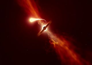 Destello brillante en el espacio es un agujero negro apuntando a la Tierra