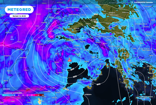 Brusco stop alla Primavera da luned&igrave; 13 aprile: un profondo vortice porter&agrave; piogge e temporali