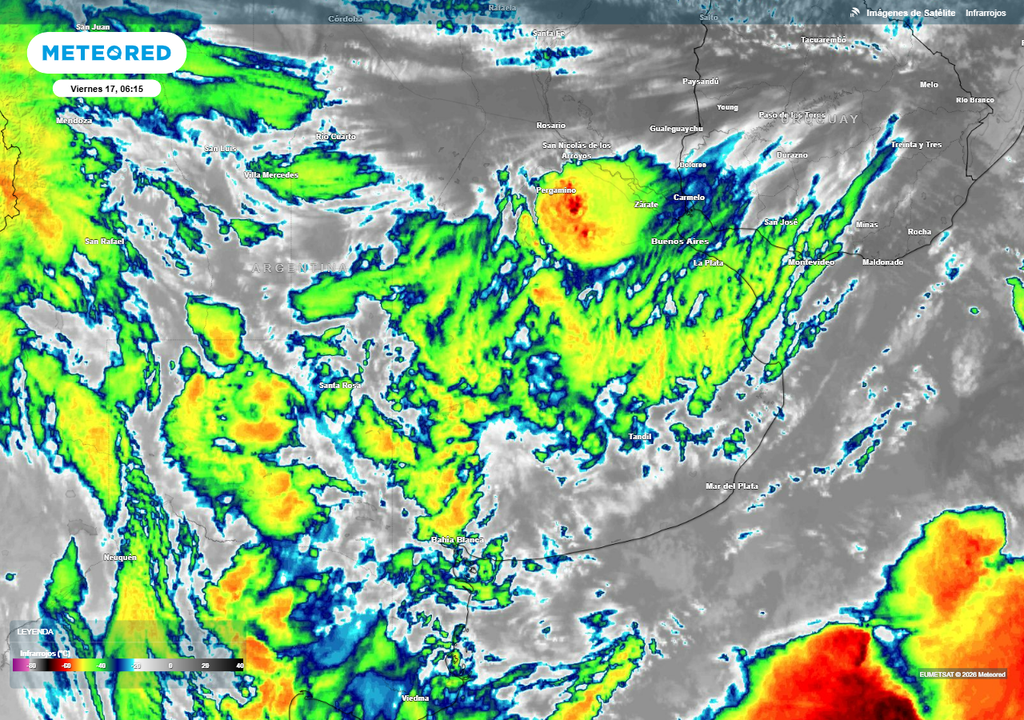Buenos Aires AMBA alerta tormentas fuertes granizo SMN Desmejora el tiempo en el centro del país este viernes.
