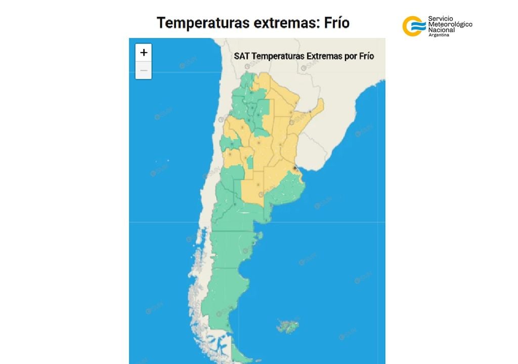 Alerta por temperaturas extremas frías en 16 provincias y AMBA para este miércoles 24 de junio Alerta por temperaturas extremas frías en 16 provincias para este miércoles 24 de junio, incluye la zona del AMBA. Créditos: SMN