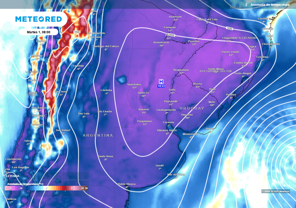 Ola frío polar Buenos Aires Argentina invierno alerta SMN
