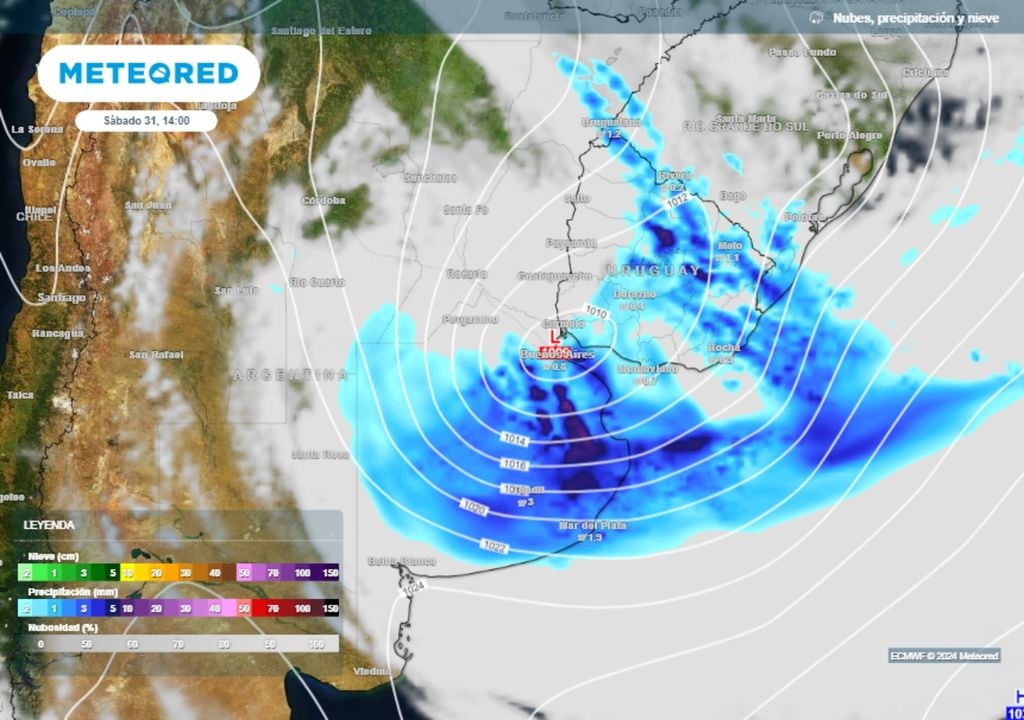 Buenos Aires tormenta de Santa Rosa ciclogénesis sudestada alerta lluvias crecida Río de la Plata