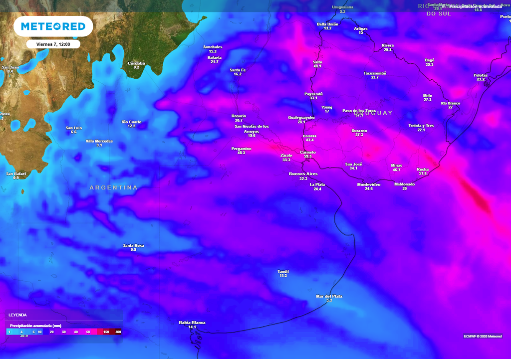 ciclogénesis Buenos Aires AMBA alerta tormentas fuertes SMN lluvias Precipitaciones previstas en la región hasta el mediodía del viernes.