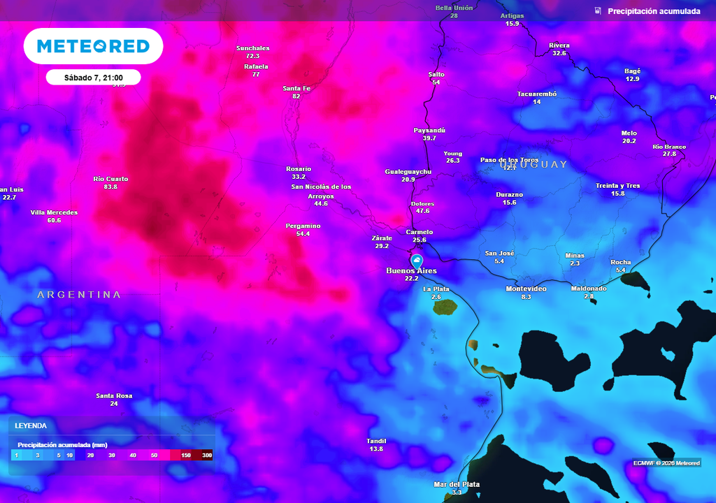 La segunda mitad de semana concentrará las mayores precipitaciones sobre el AMBA.