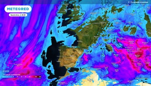 Buraco nos mapas de chuva sobre Portugal: porque &eacute; que a precipita&ccedil;&atilde;o evitar&aacute; o nosso pa&iacute;s nas pr&oacute;ximas 144 horas