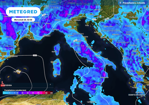 Il modello europeo conferma: tra il 20 e il 21 agosto fronte freddo in arrivo in Italia, calo termico e forti temporali