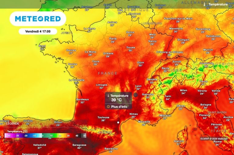 C'est confirm&eacute; : 5 d&eacute;partements en vigilance orange canicule d&egrave;s demain midi, 10 en jaune. &Eacute;ni&egrave;me fournaise en France