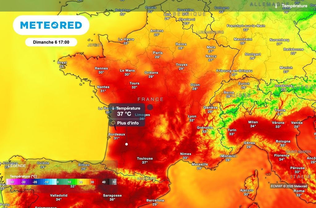 Poursuite de la canicule dimanche après-midi dans le sud de la France ! Poursuite de la canicule dimanche après-midi dans le sud de la France !