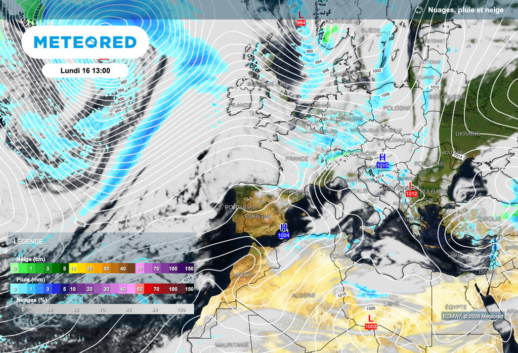 L'anticyclone des Açores pourrait regonfler en début de semaine prochaine en direction de la France.