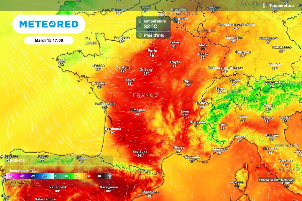 Des pointes à près de 32 degrés en Île-de-France ce mardi après-midi !