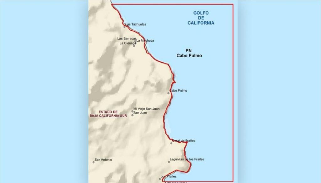 El sitio se localiza dentro del Golfo de California o Mar de Cortés. Imagen Conanp.