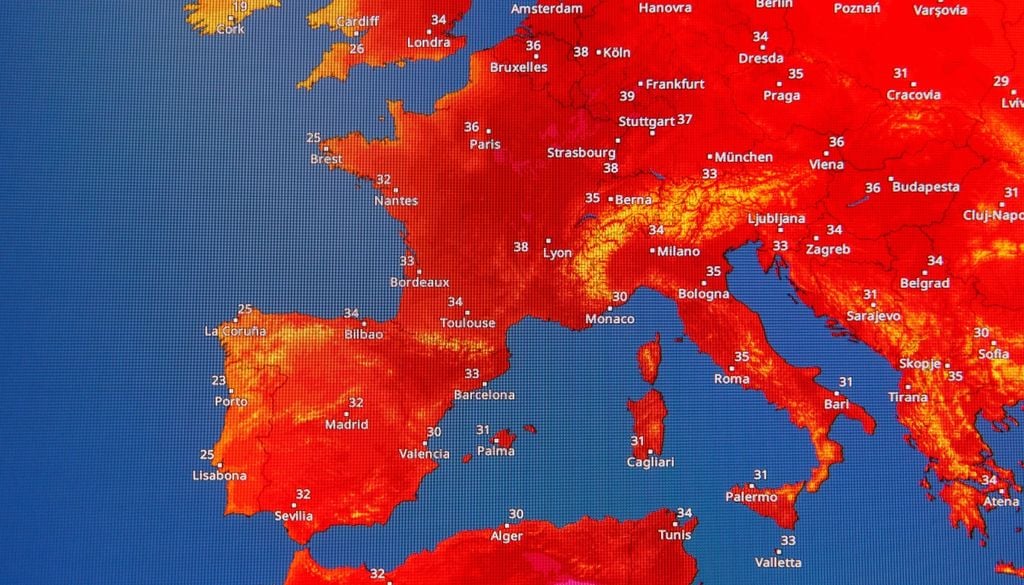 Europa Europa es una de las zonas donde más ha aumentado el índice de estrés térmico.