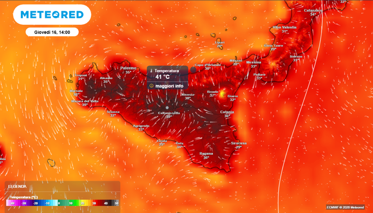 Caldo intenso in arrivo sulla Sicilia: l&rsquo;onda di calore colpisce duro, primi +40&deg;C