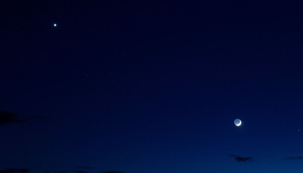 La Luna creciente, Júpiter y Venus en una conjunción maravillosa