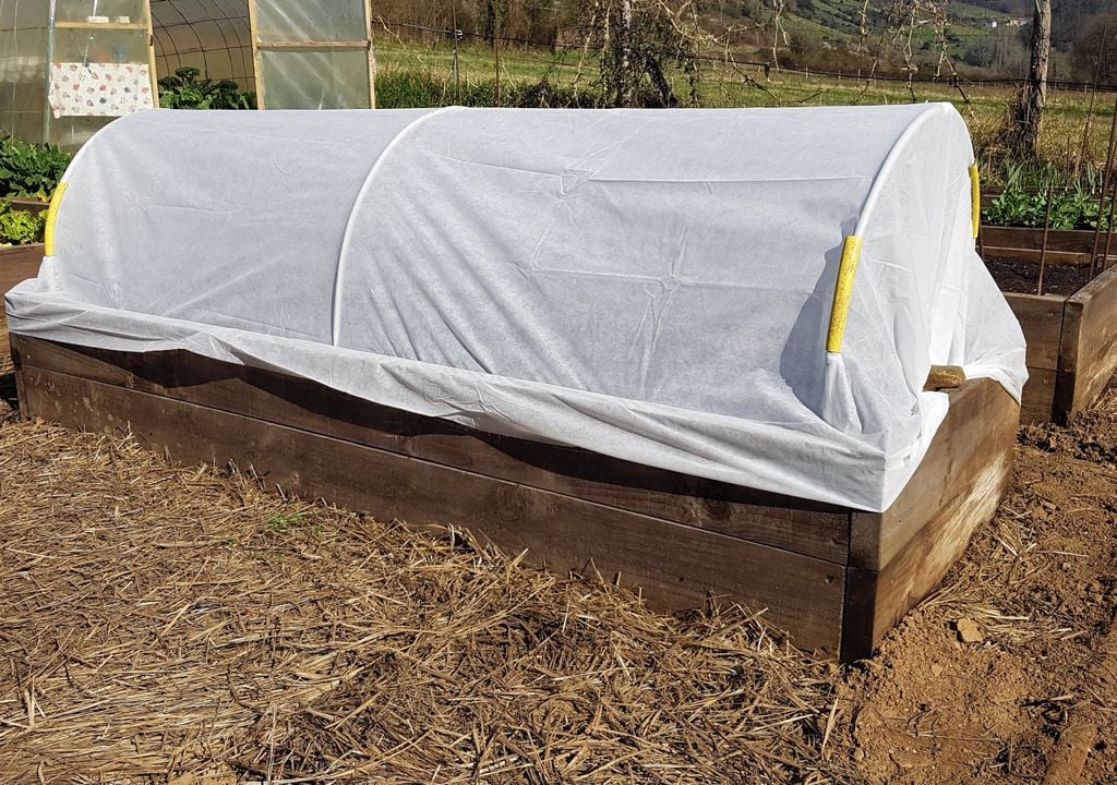 Ante problemas de heladas, tener preparado un túnel térmico puede salvar tus cultivos.