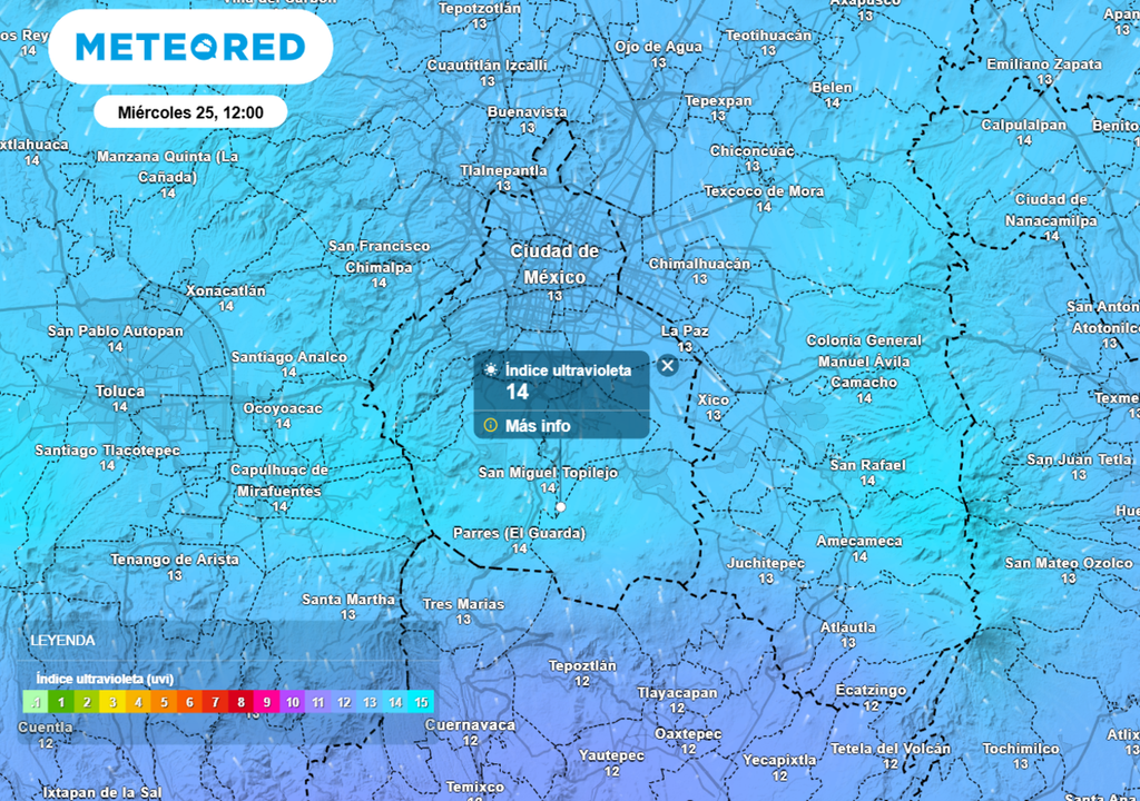 En los próximos días habrá altos valores de radiación ultravioleta, esto favorecerá el incremento de contaminantes como el ozono.