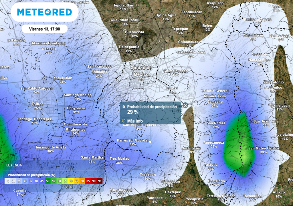 Esta semana iniciará con probabilidad de lluvia y tormentas que ayudarán a disminuir la concentración de contaminantes como el ozono.